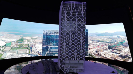 尊龙凯时人生就是搏光电在新濠天地君悦旅馆打造高清小间距LED显示屏